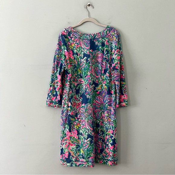 Lilly Pulitzer Joyce Indigo Exotic Escapade French Terry UPF 50 Knit Shift Dress - Picture 6 of 9